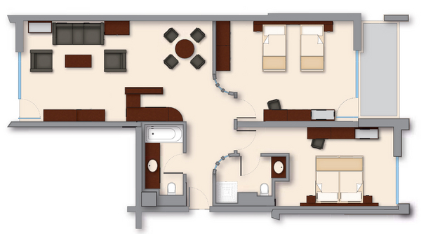 Aquaworld három szobás apartman